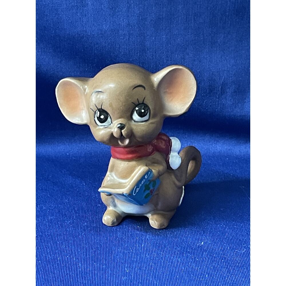 Josef Original Porcelain Caroling Brown Mouse Figurine